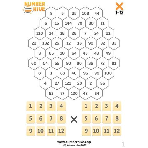 Number Hive Printable