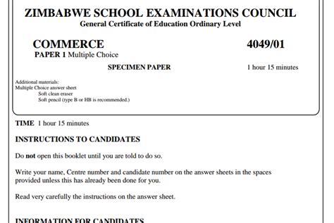 O Level Commerce Zimsec Past Exam Papers 1f50d8f10c681a3531a96c6113ecff95 Portal Nbasblconference Org