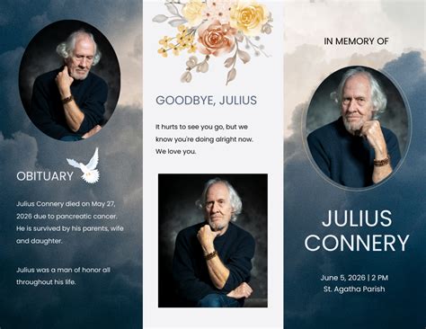 Obituary Pamphlet Template