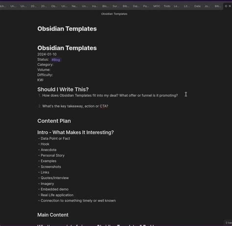 Obsidian Templater Documentation