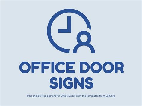 Office Door Signs Templates Free