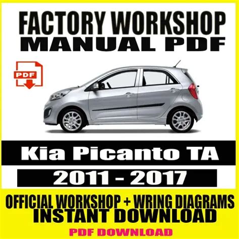 Official Factory Repair Workshop Manual Kia Picanto