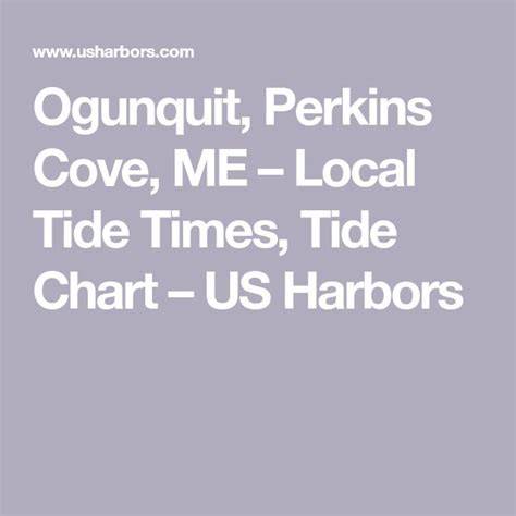 Ogunquit Tides Chart