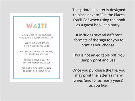 Oh The Places You Ll Go Graduation Printable Sign