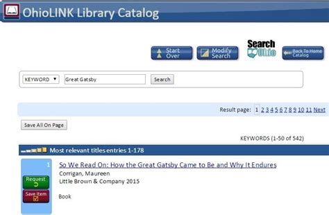 Ohiolink Library Online Catalog