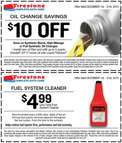 Oil Change Coupons Printable