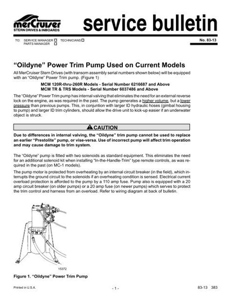 Oildyne Trim Pump Wiring Diagram