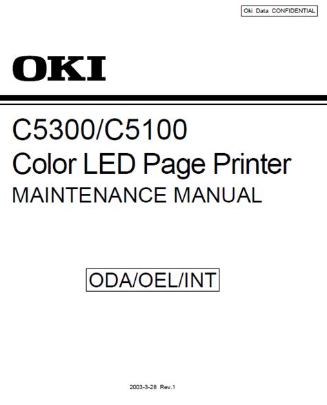 Okidata C5100 C5300 Color Led Page Printer Service Manual