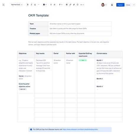 Okr Template Confluence
