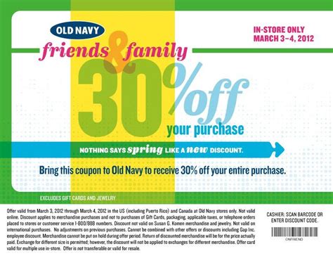 Old Navy Discount Coupons Printable