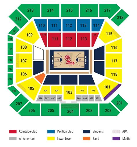 Ole Miss Basketball Seating Chart