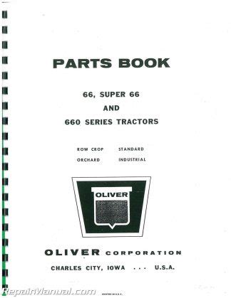 Oliver Super 660 Tractor Workshop Service Repair Manual