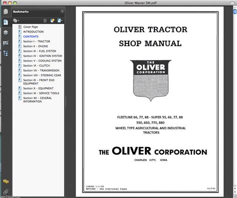 Oliver Tractor Master Dealer Service Repair Manual Agricultural Industrial Orchard Row Crop Fleetline Super