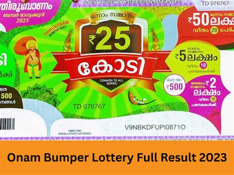 Onam Bumper Lottery 2023 Result: Your Chance to Win Big!
