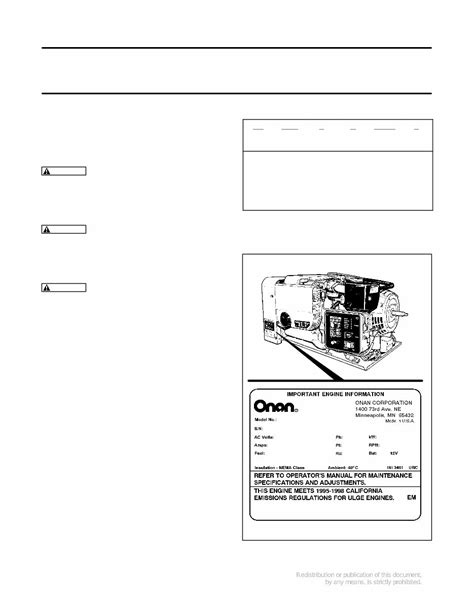 Onan Bgd Nhd Generator Sets Spec H Service Manual Cummins Generator Repair Book 965 0500