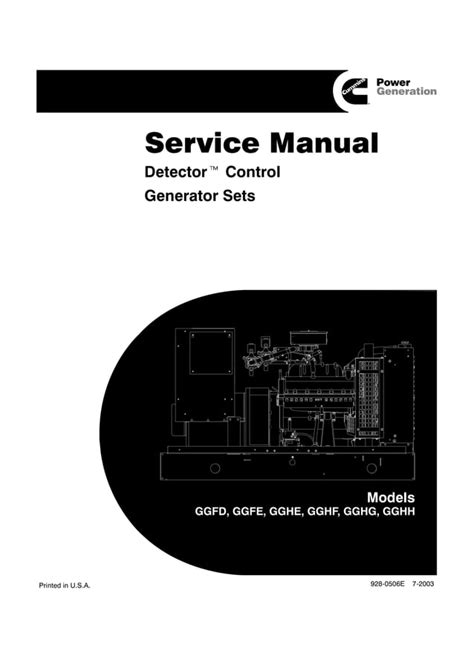 Onan Detector Generator Control Service Repair Maintenance Overhaul Shop Manual 943 0019