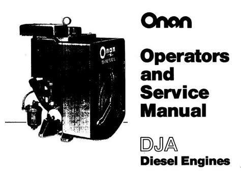 Onan Dja Engine Service Manual Operators Owners Manuals Improved Download