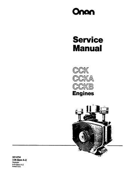 Onan Engines Cck Ccka Cckb Service Manual