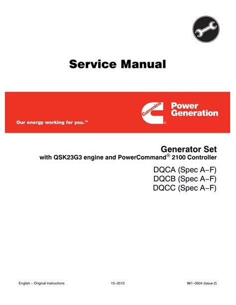 Onan Power Command 2100 Controller Service Manual Cummins Onan Generator Repair Book 900 0534