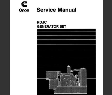 Onan Rdjc Generator Service Repair Maintenance Overhaul Shop Manual 974 0503