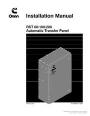 Onan Rst 60 100 200 Amp Auto Transfer Panel Service Manual