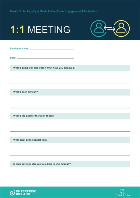 One On One Employee Meeting Template