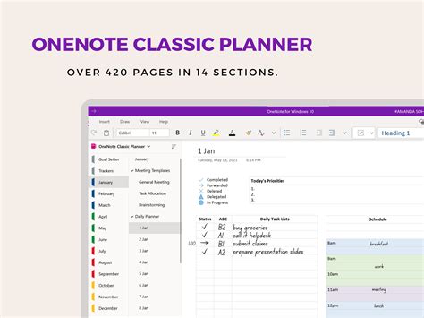 Onenote Daily Planner Template