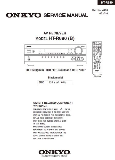 Onkyo Ht R680 Av Reciever Service Manual