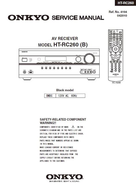 Onkyo Ht Rc260 Service Manual And Repair Guide