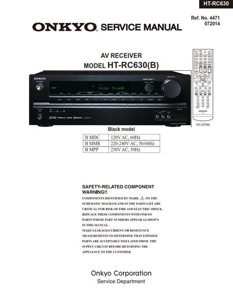 Onkyo Ht Rc630 Service Manual And Repair Guide