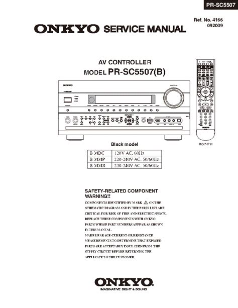 Onkyo Pr Sc5507 Service Manual Repair Guide