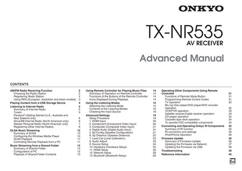 Onkyo Tx Nr535 Service Manual And Repair Guide