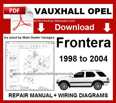 Opel Frontera 1998 2004 Service And Repair Manual