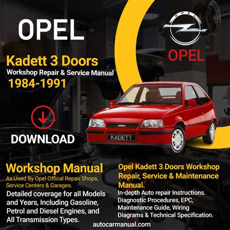 Opel Kadett Service And Repair Manual Download