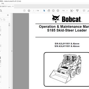 Operation Maintenance Manual S 185 Skid Steer Loader Bobcat