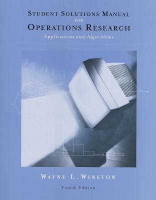 Operations Research Solutions Manual Winston