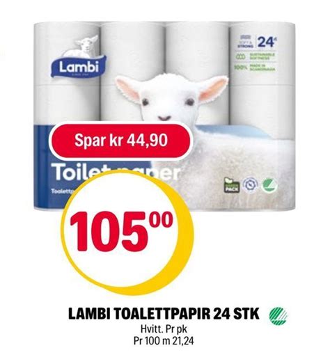 Opplev mykheten og holdbarheten til Lambi toalettpapir 24-pakning