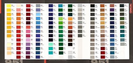 Oracal 951 Color Chart