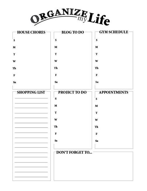Organize Printables