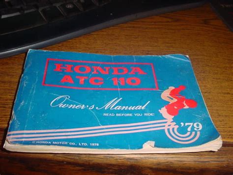 Original 1979 Atc110 Atc 110 Owners Manual