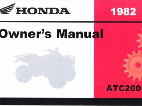 Original 1982 Atc200 Atc 200 Owners Manual