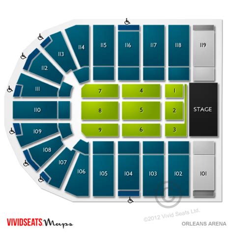 Orleans Arena Seating Chart