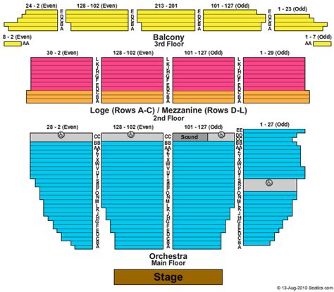 Orpheum Theater Sf Seating Chart