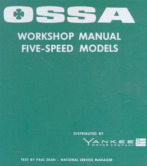 Ossa 175 250 Pioneer 5 Speed Motorcycle Full Service Repair Manual