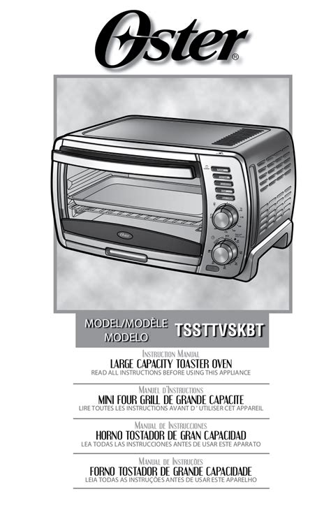 Oster Toaster Oven Instruction Manual