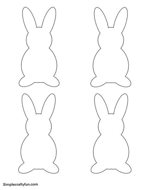 Outline Easter Bunny Template