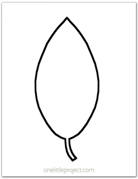 Outline Leaf Template