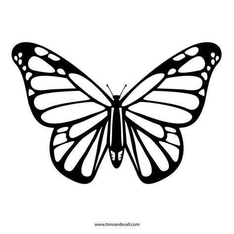 Outline Of A Butterfly Printable