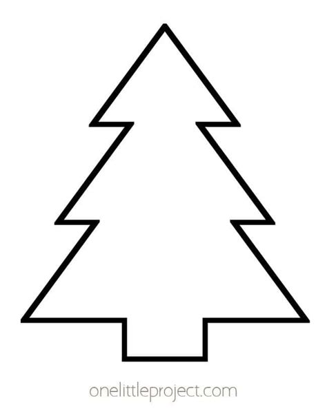 Outline Printable Christmas Tree Clipart