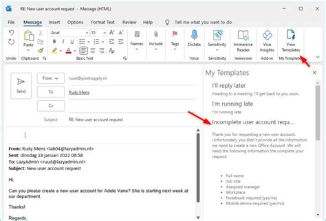 Outlook Save Template Email